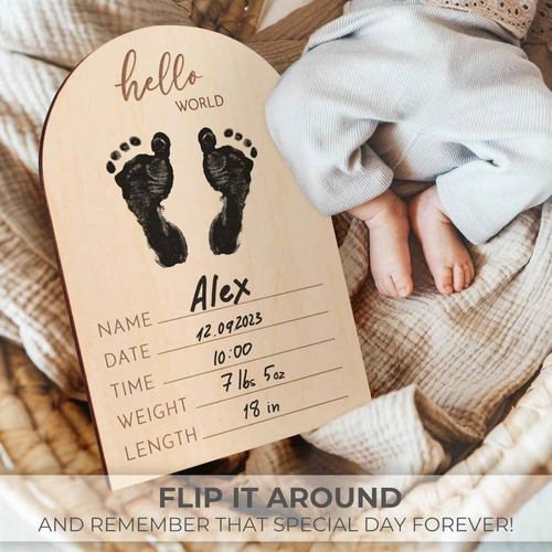 1PC Cute Wooden Ultrasound Photo Frame – Pregnancy Announcement Sonogram Picture Frame – Baby Ultrasound Keepsake Decor for Nursery, Daycare & Baby Shower Gift