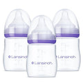 Anti-Colic Baby Bottles, BPA-Free Plastic, 5 Ounces, 3 Count, Slow Flow Nipples (Size S), Breastfeeding Bottle with NaturalWave Design, Baby Essentials