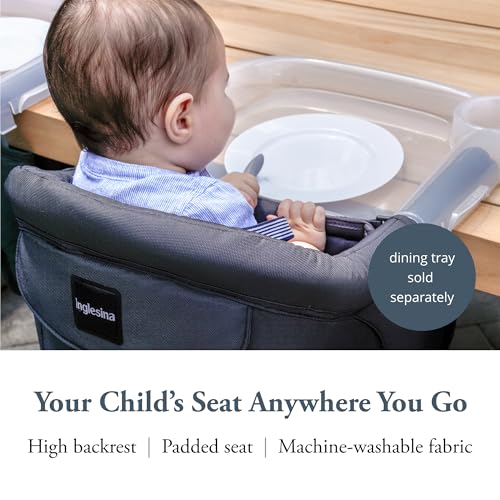 Fast Table Chair, Black - Portable Baby High Chair - for Babies & Toddlers up to 37 lbs - Collapsible Design - Fits Tables 0.8'' to 3.5'' Thick - Compact & Easy to Use - Travel Bag Included