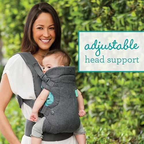 Flip 4-in-1 Convertible Baby Carrier, Adjustable, Ergonomic Babywearing, Registry Essential, Baby Carrier for Newborn to Toddler, Gray