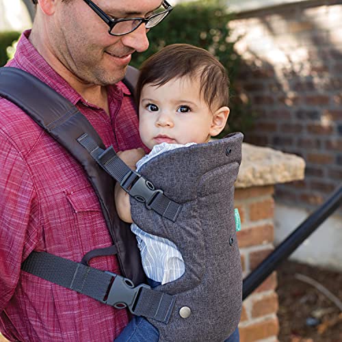 Flip 4-in-1 Convertible Baby Carrier, Adjustable, Ergonomic Babywearing, Registry Essential, Baby Carrier for Newborn to Toddler, Gray