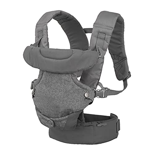 Flip 4-in-1 Convertible Baby Carrier, Adjustable, Ergonomic Babywearing, Registry Essential, Baby Carrier for Newborn to Toddler, Gray