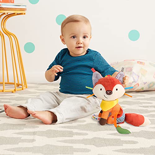 Bandana Buddies Baby Activity and Teething Toy with Multi-Sensory Rattle and Textures, Fox