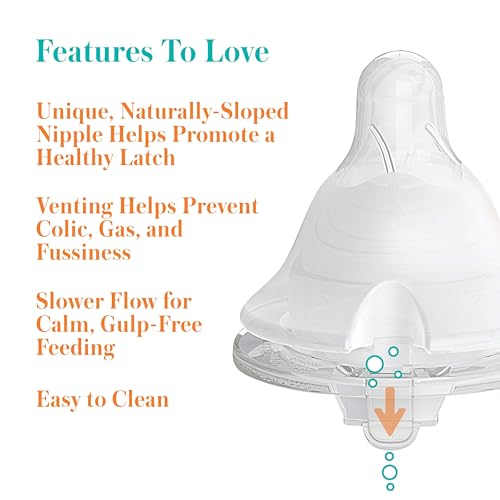 Feeding Premium Proflo Venting Balance Plus Wide Neck Baby, Newborn and Infant Bottles - Helps Reduce Colic - 9 Ounce (Pack of 6)