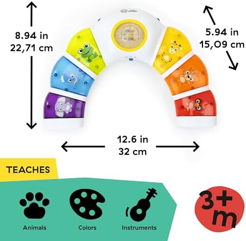 Glow & Discover Light Bar Musical Toy, Activity Station, Sitting Up and Tummy Time Toy, Color and Animal Learning Toy, Infant Ages 3 Months+