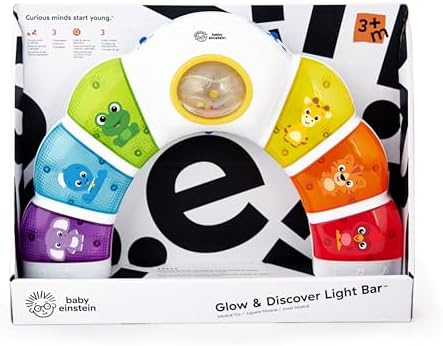 Glow & Discover Light Bar Musical Toy, Activity Station, Sitting Up and Tummy Time Toy, Color and Animal Learning Toy, Infant Ages 3 Months+