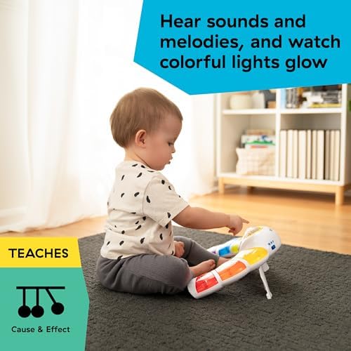 Glow & Discover Light Bar Musical Toy, Activity Station, Sitting Up and Tummy Time Toy, Color and Animal Learning Toy, Infant Ages 3 Months+