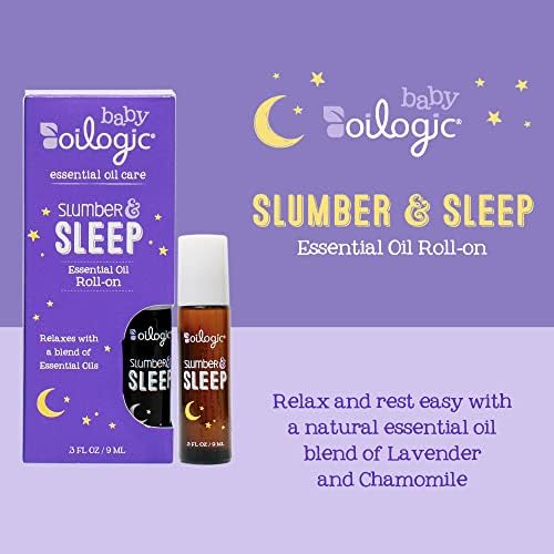 Slumber & Sleep Roll-On Essential Oil for Babies & Toddlers - Gentle Aromatherapy Essential Oils, Mess-Free Comfort & Wellness Blends - Pediatrician-Tested Safe for Baby, .3 Fl Oz