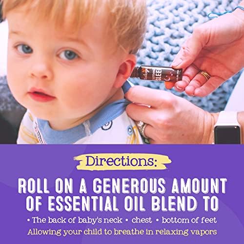 Slumber & Sleep Roll-On Essential Oil for Babies & Toddlers - Gentle Aromatherapy Essential Oils, Mess-Free Comfort & Wellness Blends - Pediatrician-Tested Safe for Baby, .3 Fl Oz