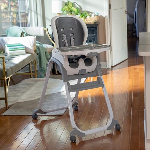 SmartClean Trio Elite 3-in-1 Convertible Baby High Chair, Toddler Chair, and Dining Booster Seat, For Ages 6 Months and Up, Unisex - Slate