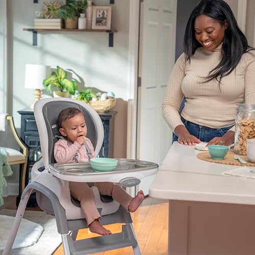 SmartClean Trio Elite 3-in-1 Convertible Baby High Chair, Toddler Chair, and Dining Booster Seat, For Ages 6 Months and Up, Unisex - Slate
