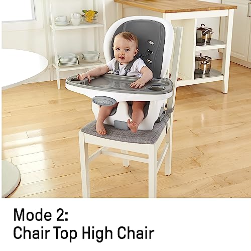 SmartClean Trio Elite 3-in-1 Convertible Baby High Chair, Toddler Chair, and Dining Booster Seat, For Ages 6 Months and Up, Unisex - Slate