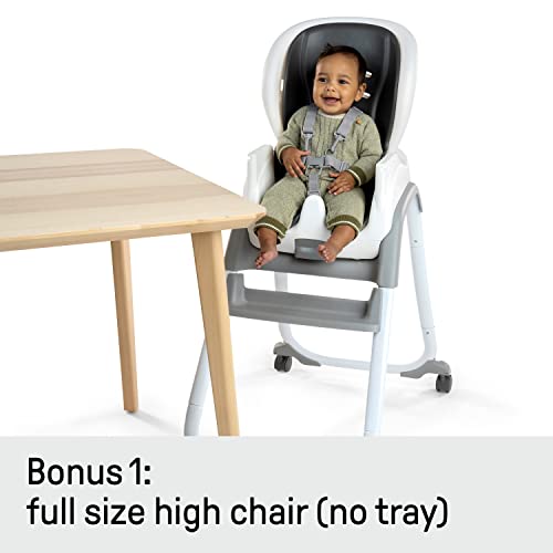 SmartClean Trio Elite 3-in-1 Convertible Baby High Chair, Toddler Chair, and Dining Booster Seat, For Ages 6 Months and Up, Unisex - Slate