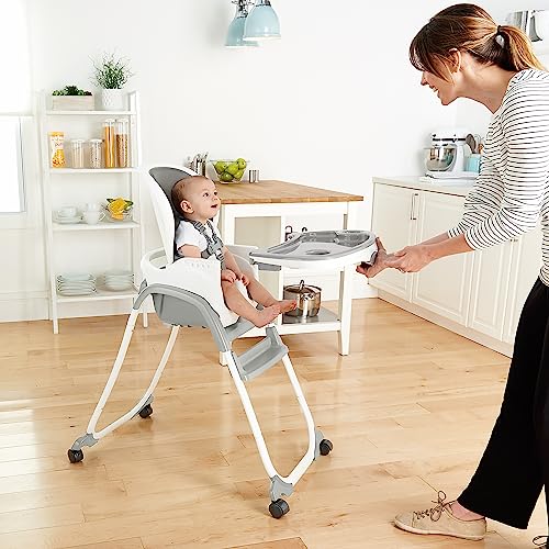 SmartClean Trio Elite 3-in-1 Convertible Baby High Chair, Toddler Chair, and Dining Booster Seat, For Ages 6 Months and Up, Unisex - Slate