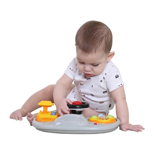 Trend 5.0 Activity Walker with Removable Toy Bar (Lights and Sounds), Adjustable Height and Flat Fold Frame for Storage, Ages 6 Months +, Speedster Red