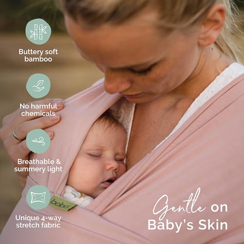 Baby Wrap Carrier – Original Baby Sling Carrier for Newborns (7–35 lbs), Soft, Secure, Hands-Free & Ergonomic, Ideal for Comfortable Bonding, New Parents (Serenity Bloom)