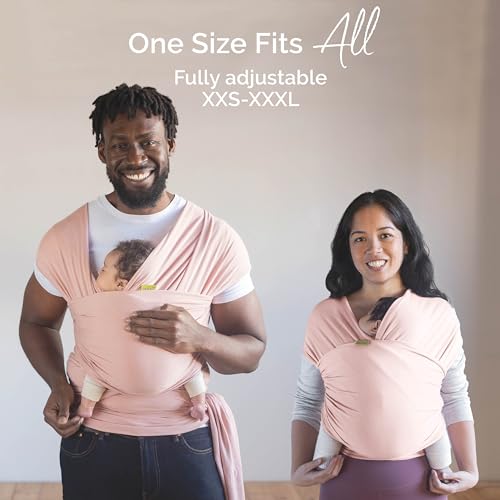 Baby Wrap Carrier – Original Baby Sling Carrier for Newborns (7–35 lbs), Soft, Secure, Hands-Free & Ergonomic, Ideal for Comfortable Bonding, New Parents (Serenity Bloom)