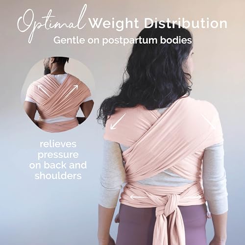 Baby Wrap Carrier – Original Baby Sling Carrier for Newborns (7–35 lbs), Soft, Secure, Hands-Free & Ergonomic, Ideal for Comfortable Bonding, New Parents (Serenity Bloom)
