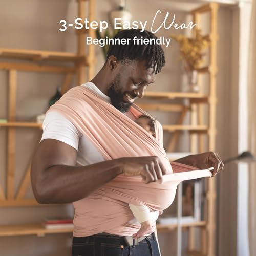Baby Wrap Carrier – Original Baby Sling Carrier for Newborns (7–35 lbs), Soft, Secure, Hands-Free & Ergonomic, Ideal for Comfortable Bonding, New Parents (Serenity Bloom)
