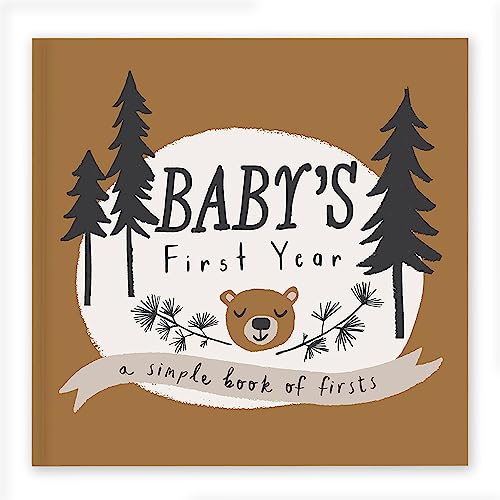 Little Camper Baby Memory Book – First Year Journal, 5-Year Milestone Scrapbook & Photo Album – Rustic, Woodland Adventure Keepsake for Baby Boy or Girl – Ideal Gift
