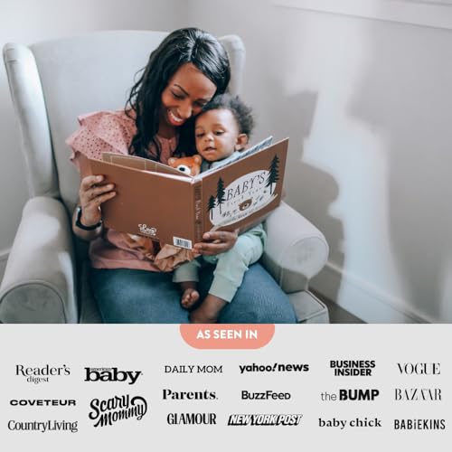 Little Camper Baby Memory Book – First Year Journal, 5-Year Milestone Scrapbook & Photo Album – Rustic, Woodland Adventure Keepsake for Baby Boy or Girl – Ideal Gift