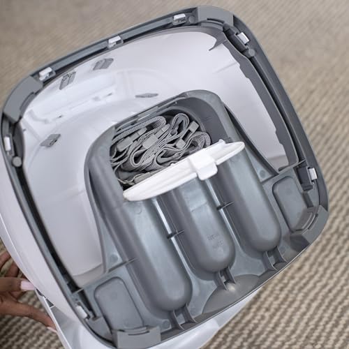 Baby Base 2-in-1 Booster Feeding and Floor Seat with Self-Storing Tray - Slate