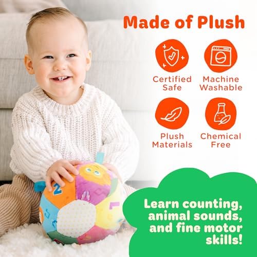 Interactive Baby Ball with 30+ Sounds & Songs | Toys for 1 Year Old Boys & Girls | Baby Toys 6-12+ Months | Musical Crawling Ball for Toddlers 1-3 | 1st Birthday Gift