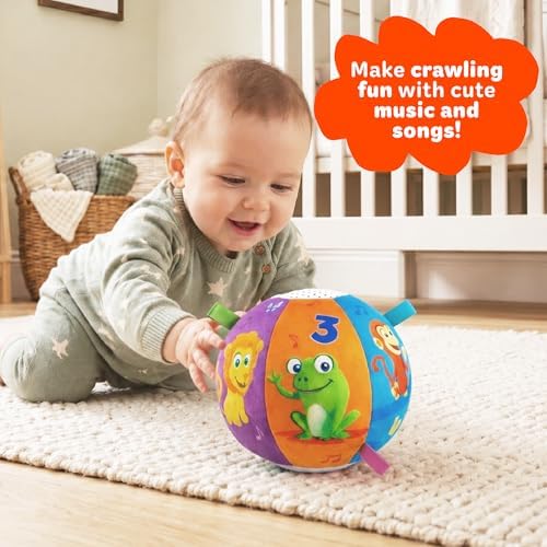 Interactive Baby Ball with 30+ Sounds & Songs | Toys for 1 Year Old Boys & Girls | Baby Toys 6-12+ Months | Musical Crawling Ball for Toddlers 1-3 | 1st Birthday Gift