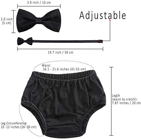 Baby Boys First Birthday Cake Smash Outfit Bow Tie Suspenders Bloomers Birthday Hat Sparkle Gold Set