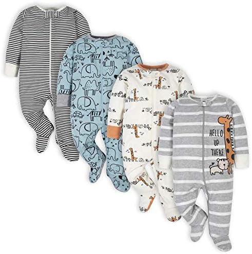 baby-boys 4 Pack Sleep 'N Play Footie