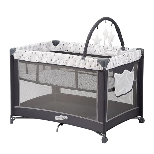 Pack and Play with Bassinet, Portable Playard for Baby