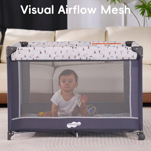 Pack and Play with Bassinet, Portable Playard for Baby