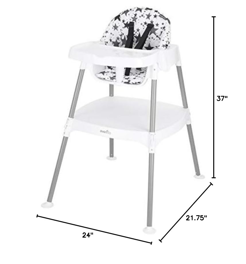 Eat and Grow 4-in-1 Convertible High Chair (Pop Star White)
