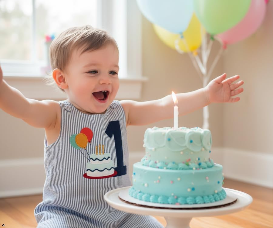 Mud Pie Baby Boys 1st Birthday Outfit, Birthday Boy Onesie, 12-18 Months