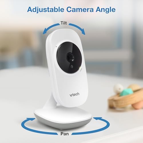 Baby Monitor No WiFi – 19Hr Video Battery, 1000ft Range, Night Vision, Two-Way Talk, Temperature Sensor, Sound-Activated Screen, Lullabies | VM819