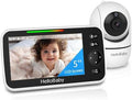 No WiFi Baby Monitor 5" Screen 30-Hour Battery Pan-Tilt-Zoom Video Upgrade with Camera and Audio, Night Vision, VOX, 2-Way Talk, 8 Lullabies and 1000ft Range,