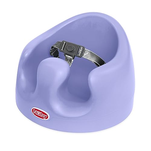 My Floor Seat - Portable Baby Chair with Soft Foam Cushion, Safety Harness, and High Back Design - 4+ Months - Purple