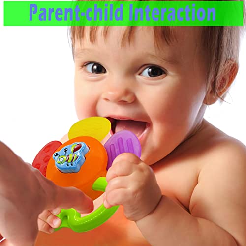 Baby Toys 0-6 Months Infant Toys 0-3 Months Infant Rattles Baby Rattle Teether Toy Set with Storage Box Musical rattles for Newborn Boy Girl Gifts Set with Baby's First Rattle Teether (11pcs)