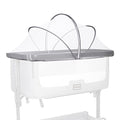Bassinet Mosquito Net Cover, Breathable Mesh Canopy with 2-Way Zipper for Bedside Sleepers (White)