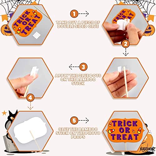 Scary Halloween Photo Booth Props, Pack of 22