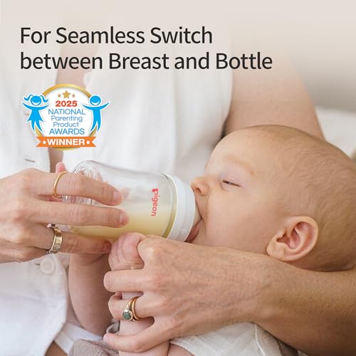 Glass Nursing Bottle Wide Neck, Anti-Colic, Streamlined Body, Natural Feel, Easy to Clean, Heat-Resistant, 5.4 Oz (Pack of 2), Includes 2pcs SS Nipples (0m+)