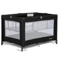 Zazzy Portable Playard with Bassinet in Black, Lightweight Packable and Easy Setup Baby Playard with Mattress and Travel Bag
