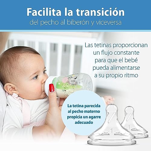 Anti-Colic Options+ Wide-Neck Baby Bottle Designer Edition Bottles, Woodland Decos, 5 oz/150 mL, Level 1 Nipple, 0m+, 2-Pack