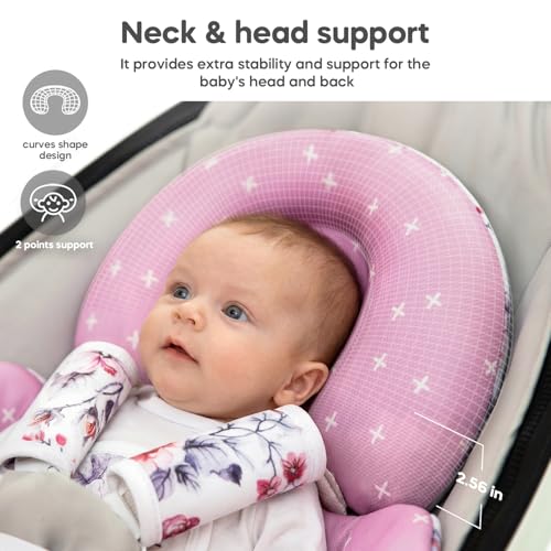 Infant Insert Compatible with 4moms Mamaroo & Graco Swing and Infant Car Seat, Stroller, Other Baby Swing, Rocker, Bouncer, Bassinet Newborn Insert Head & Body Support Cushion, Reversible Design