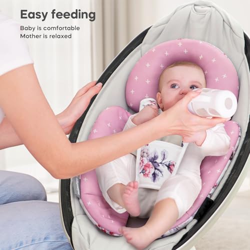 Infant Insert Compatible with 4moms Mamaroo & Graco Swing and Infant Car Seat, Stroller, Other Baby Swing, Rocker, Bouncer, Bassinet Newborn Insert Head & Body Support Cushion, Reversible Design