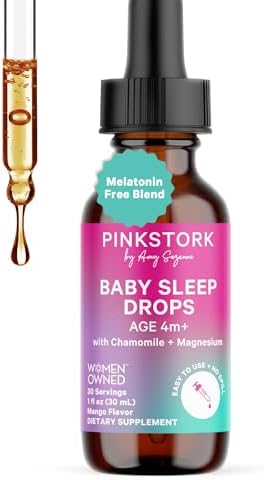 Baby Sleep Drops, Naturally Support Sleep Without Melatonin for Infants, Toddlers, and Kids, Chamomile and Magnesium, Baby Essentials for Bedtime, 1 oz, 30 Servings