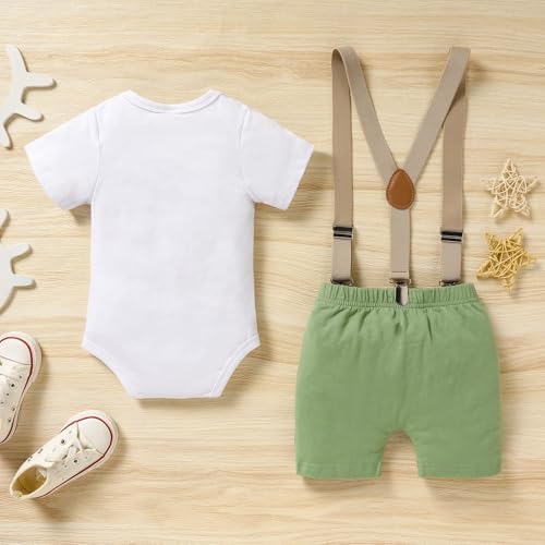 Baby Boy Funny First Birthday Clothes Infant Boy Bow Tie Romper Bodysuit Cake Smash Outfits