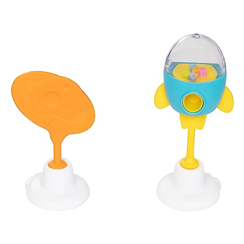 Trend Activity Walker and Entertainer with Removeable Toys, Large Tray, Cup Holder, Adjustable Height and Flat Fold Frame for Storage, Ages 6 Months +, Space Walk Navy