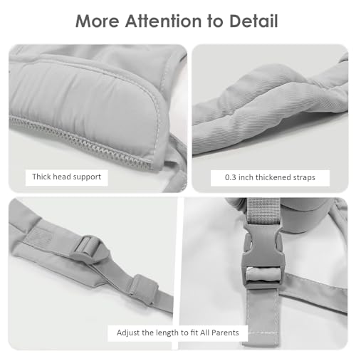 Baby Carrier Newborn to Toddler(8-30lbs), Toddler Carrier with Adjustable Shoulder Strap, Baby Holder Carrier with Breathable Mesh Fabric, Grey