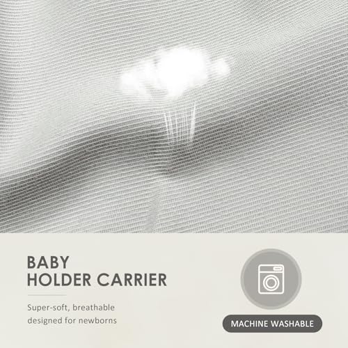 Baby Carrier Newborn to Toddler(8-30lbs), Toddler Carrier with Adjustable Shoulder Strap, Baby Holder Carrier with Breathable Mesh Fabric, Grey